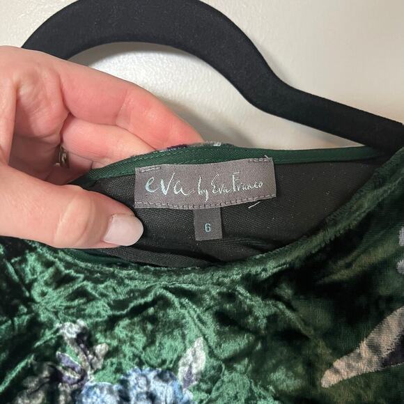 Eva Franco Green Velvet Parlor Rose Velvet
Sleeveless High Low Brie Dress 6 - Picture 4 of 10